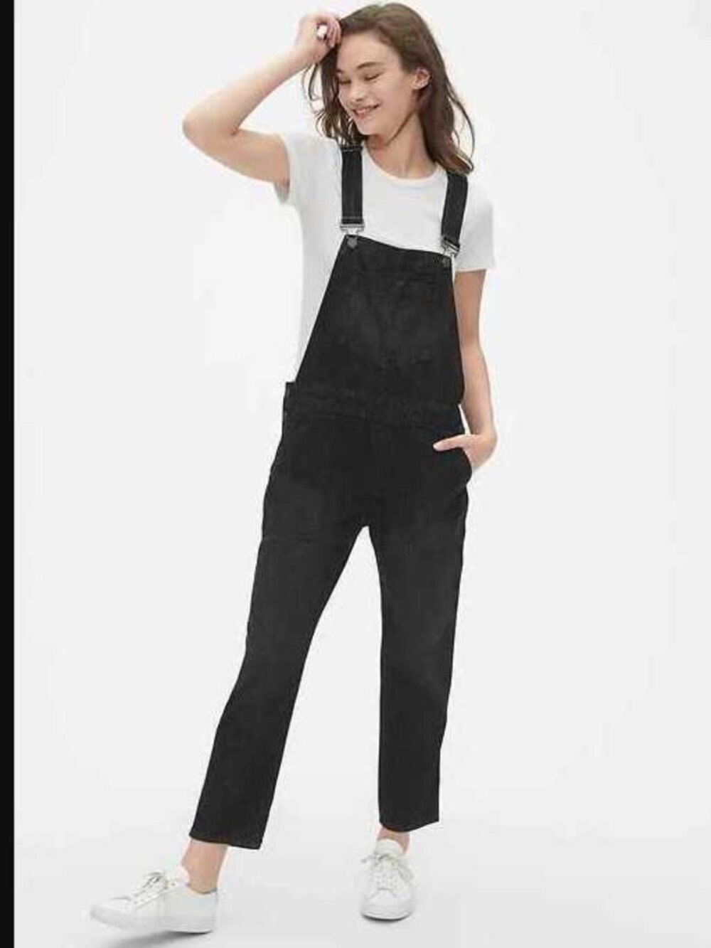 New XL Tall Gap relaxed denim overalls in Faded Black jean XLT